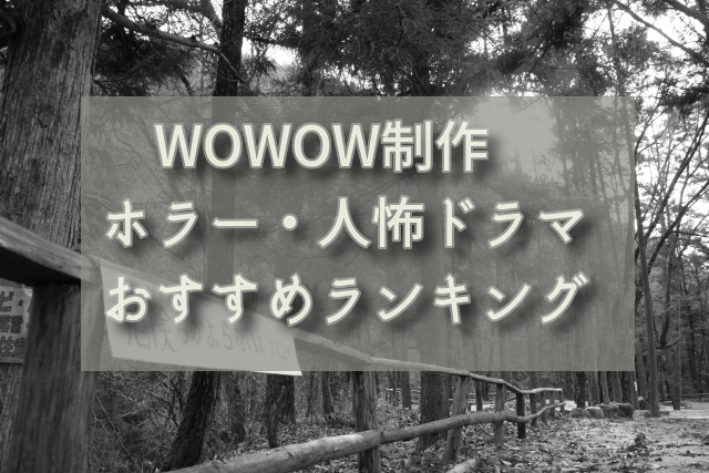 WOWOW制作 怖いドラマ ランキング【ホラー・人怖】