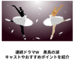 宇佐見まことさん原作「連続ドラマW　黒鳥の湖」見所やキャストを紹介