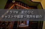 永作博美さん主演「ドラマW　蛇のひと」キャストや感想・見所を紹介