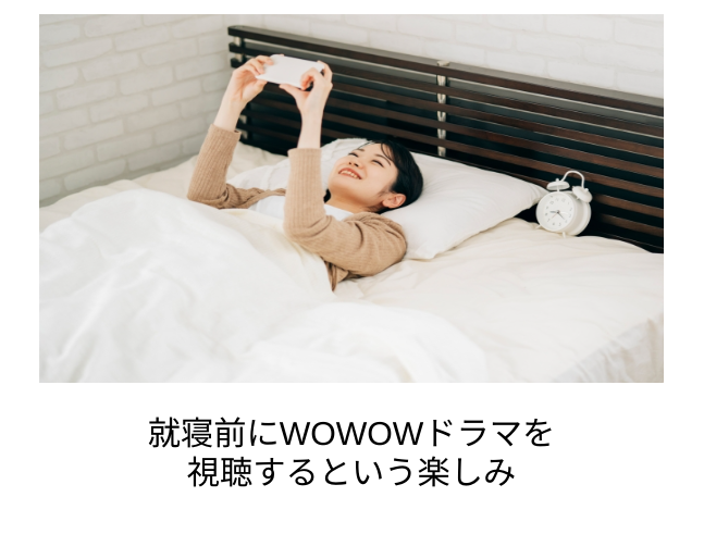 就寝前の楽しみ！「WOWOWドラマ 2作品並行上映会」